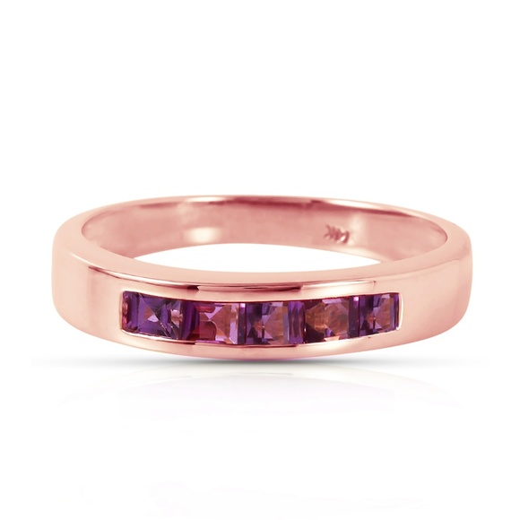 Galaxy Gold Products Jewelry - 14K. SOLID GOLD RINGS WITH NATURAL AMETHYSTS